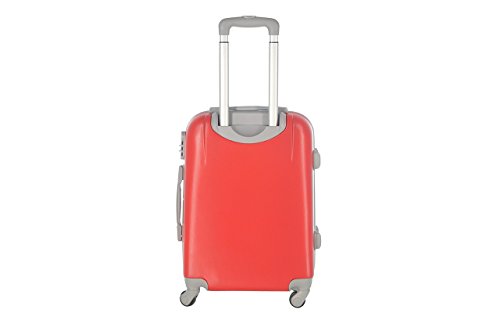 Maleta de equipaje de cabina 50 cm y 55 cm – Trolley ABS Ultra ligero – 4 ruedas para viajar con Easyjet o Ryanair. Art 6802, Rojo (Rojo) - ormi_Rosso