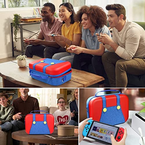 ivoler Funda Compatible con Nintendo Switch, Estuche Dura de Transporte de Fundas Lujo, maletín de Viaje con 18 Cartuchos de Juegos para Switch Console & Accesorios
